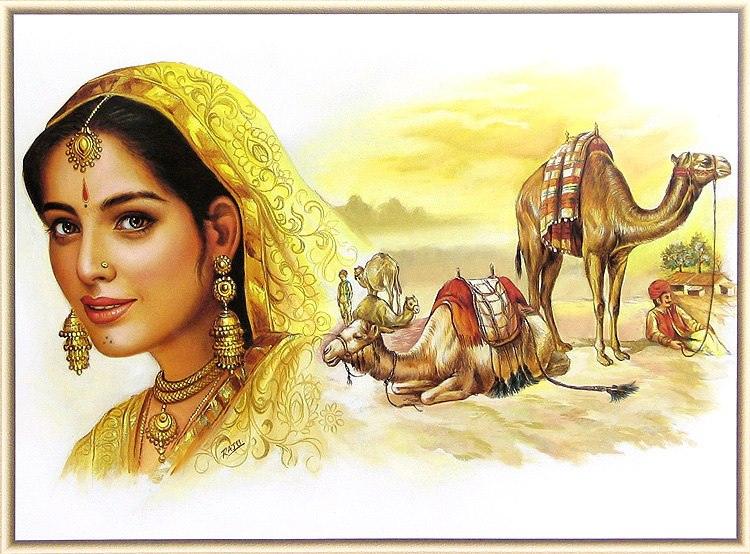 Emotional depiction of a wife waiting for her husband, reflecting the heartfelt message in the song Kesariya Balam.