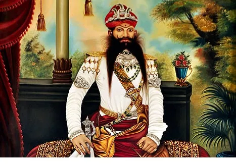 Historical painting or sketch of Salim Singh, the minister linked to Kuldhara’s tragic tale.