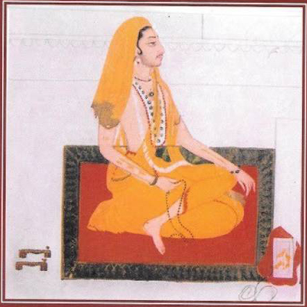 Portrait of Raja Savant Singh as Nagridas, the poet-king of Kishangarh known for his romantic verses and artistic legacy.
