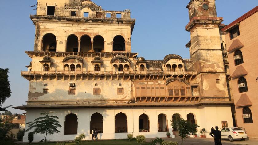 Main entrance of Lohagarh Fort in Bharatpur, built with massive stone walls