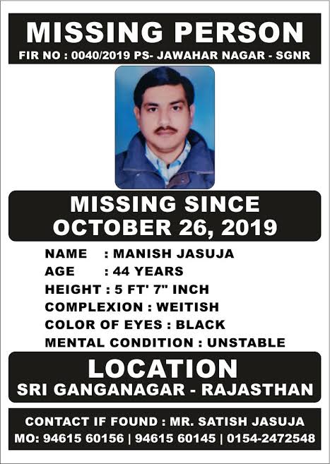 Illustration of a missing individual in India, reflecting increasing NCRB-reported cases from Rajasthan districts like Bhilwara and Ajmer